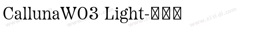 CallunaW03 Light字体转换